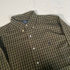 Ralph Lauren Classic Fit‎ Button-Down Shirt Men's  brown plaid Medium
